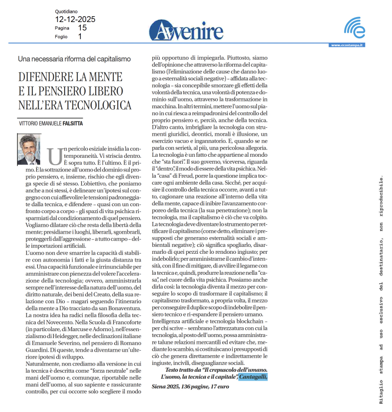 Avvenire, 12 dicembre 2025